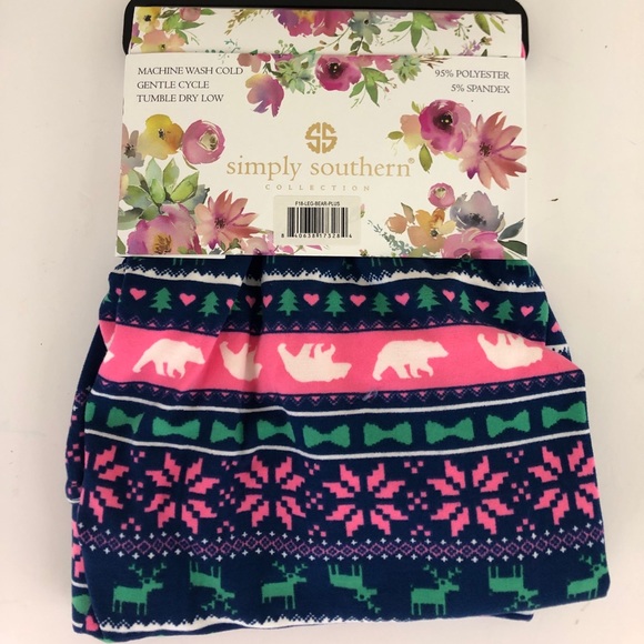 Simply Southern Camper Leggings Bear Snowflakes - Picture 5 of 6